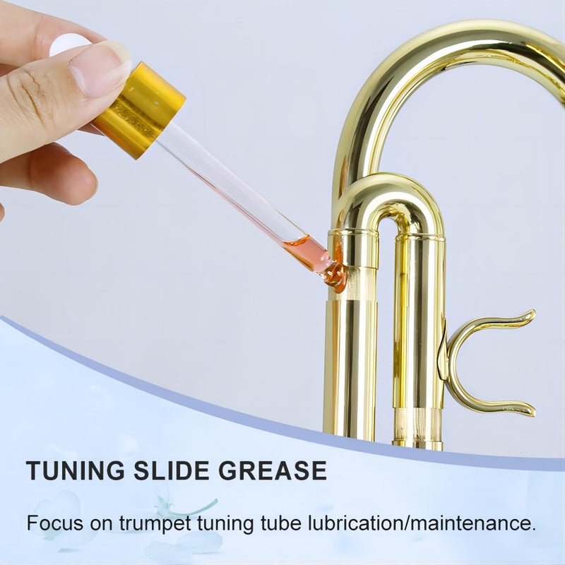 Danchet Synthetic Piston Oil and Tuning Slide Grease Set for Trumpet, Trombone, French Horn, Tuba, Euphonium and Other Brass Instruments - Image 5